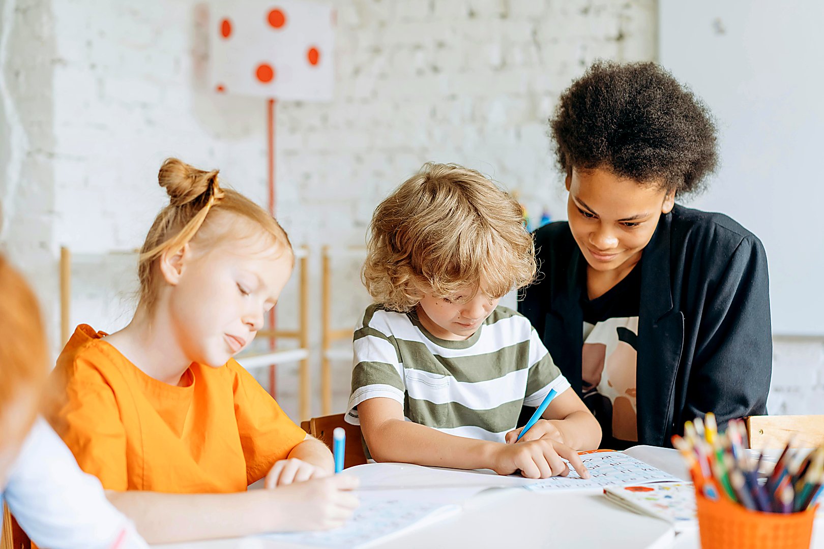 Children exploring art and creativity at Mesenei Art School